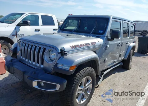2020 Jeep Wrangler Unlimited Sahara из США, поврежденный, VIN 1C4HJXEN5LW235234